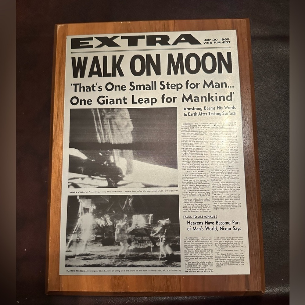 Walk on moon vintage keepsake